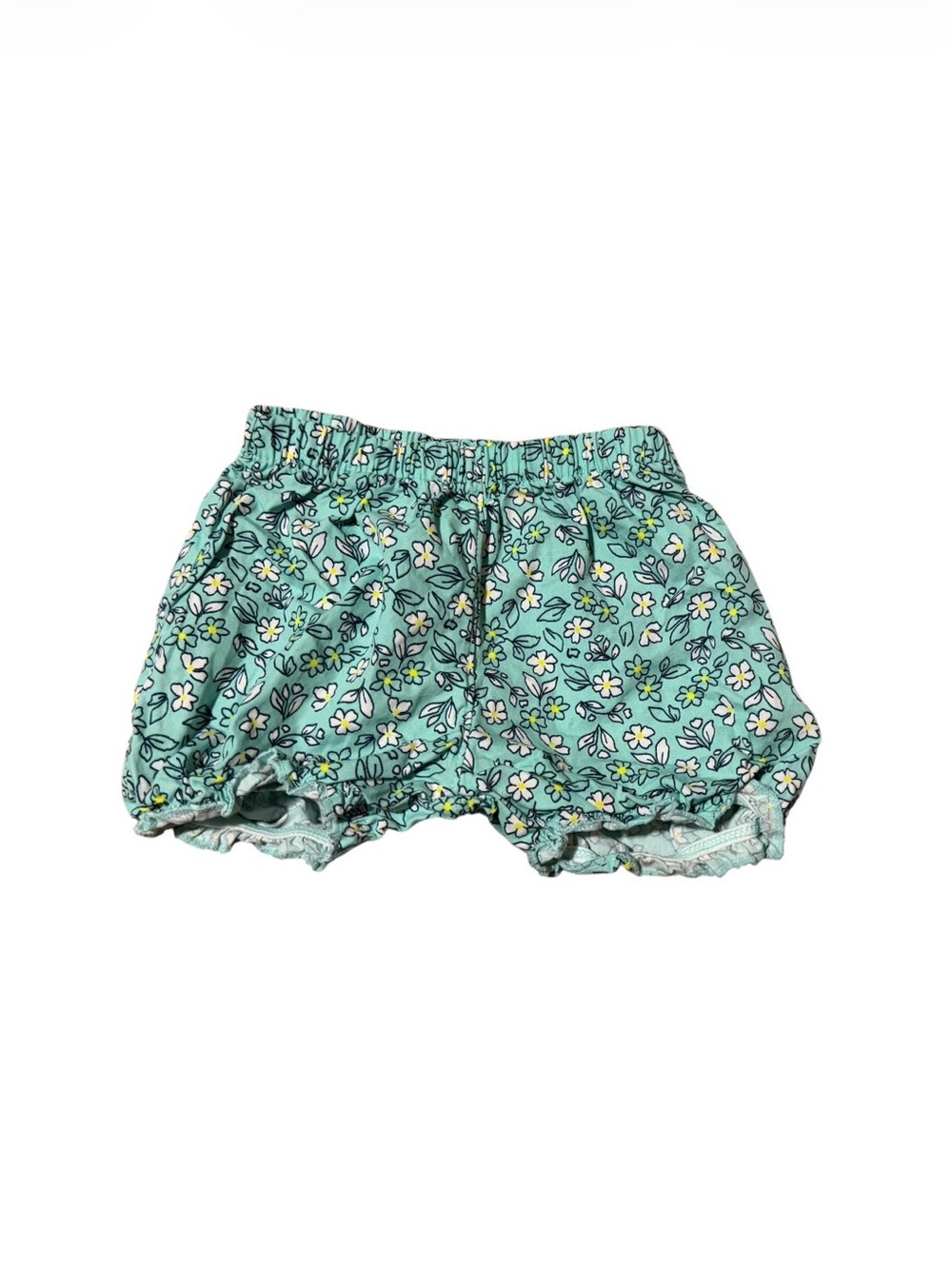 Carter's Teal Floral Cotton Bubble Shorts